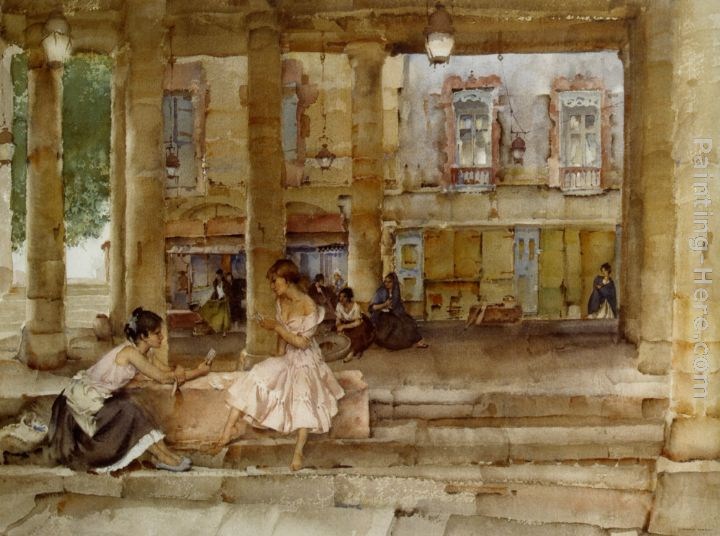 Sir William Russell Flint The Market Hall Cordes